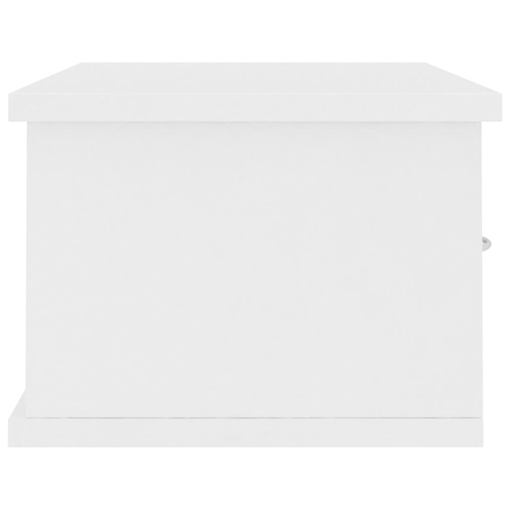 vidaXL Wall-mounted Drawer Shelf White 60x26x18.5 cm Engineered Wood