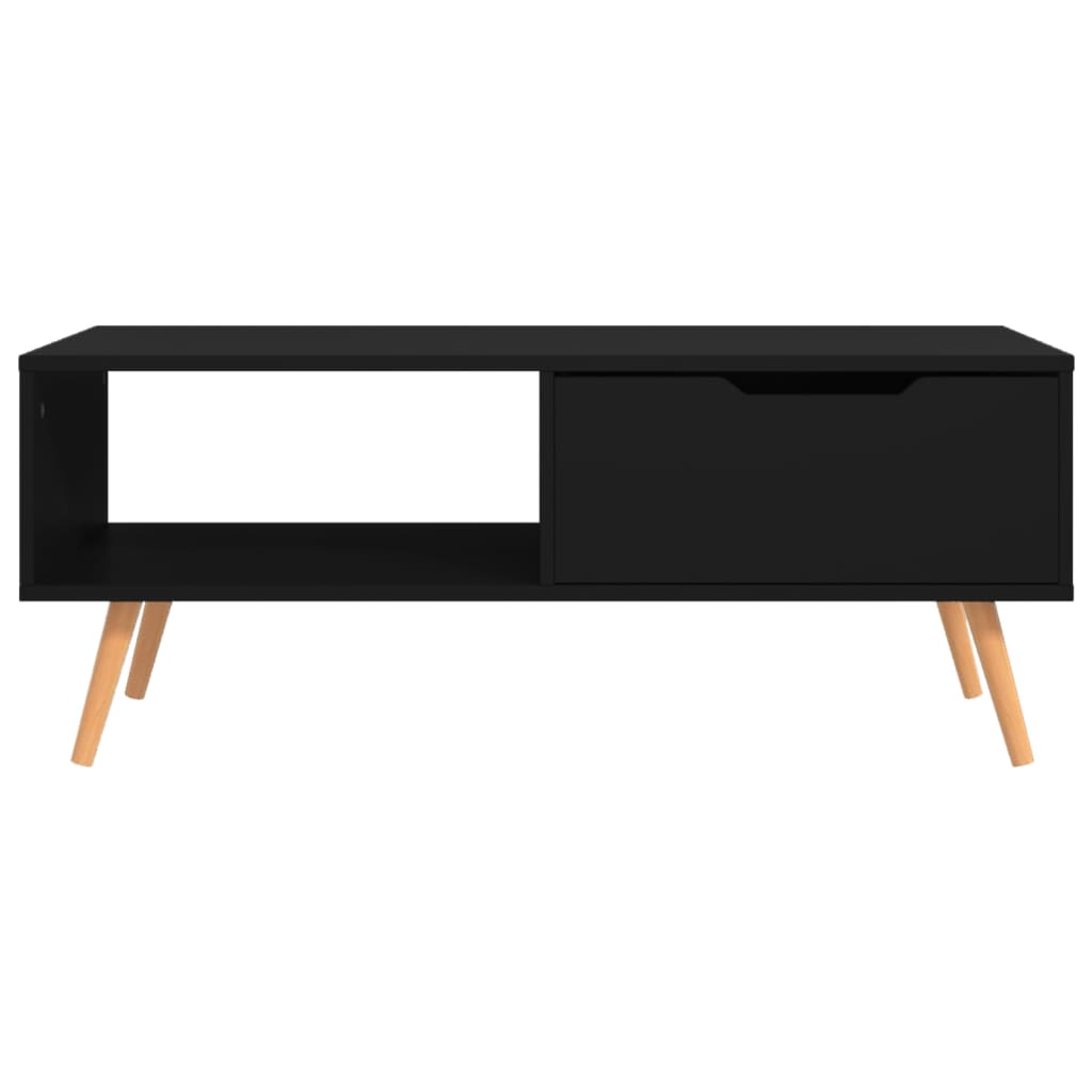 vidaXL Coffee Table Black 100x49.5x43 cm Engineered Wood