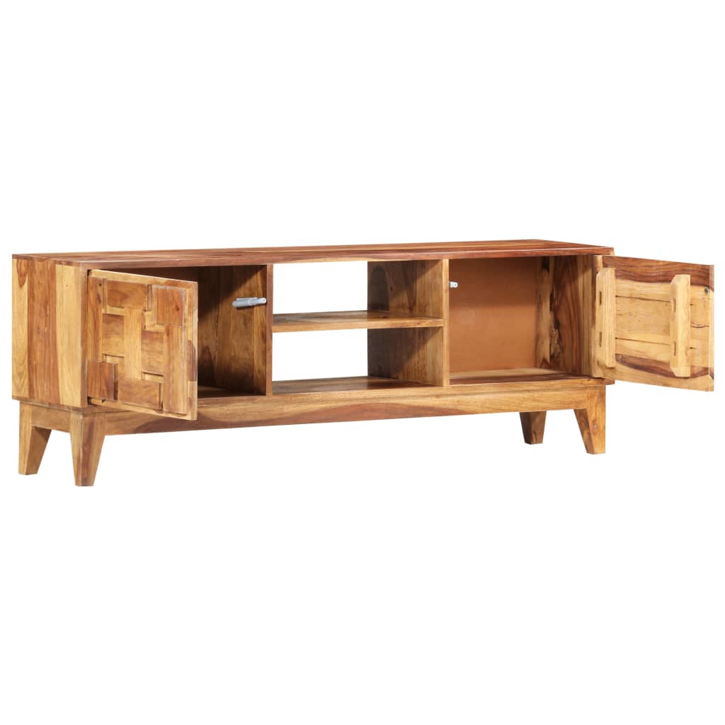 vidaXL TV Cabinet 130x30x45 cm Solid Sheesham Wood
