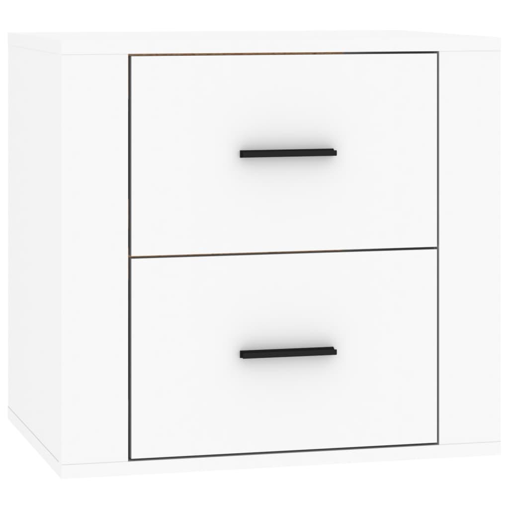 vidaXL Wall-mounted Bedside Cabinet White 50x36x47 cm