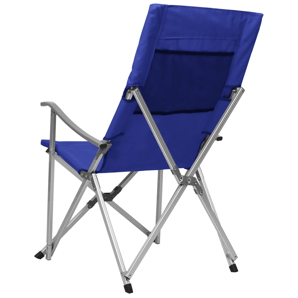 vidaXL Foldable Camping Chairs 2 pcs Blue