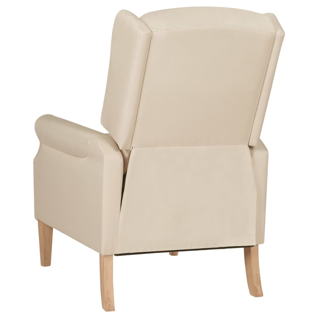 vidaXL Reclining Chair Cream Fabric
