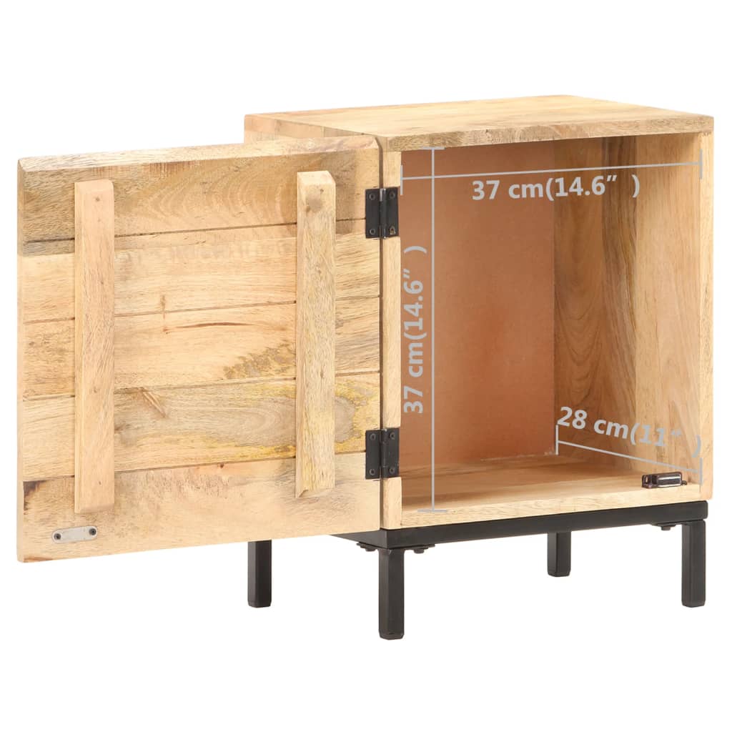 vidaXL Bedside Cabinet 40x30x51 cm Solid Mango Wood