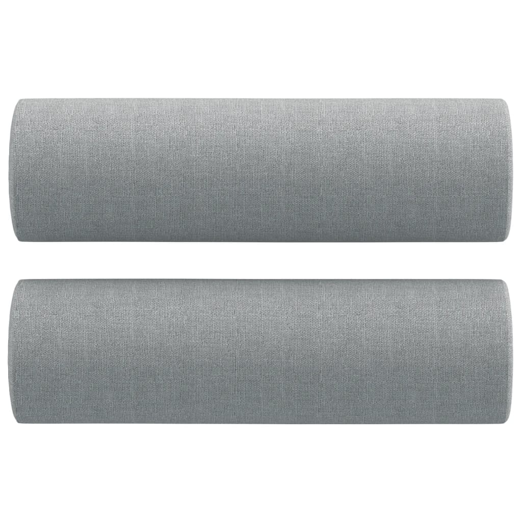 vidaXL 2-Seater Sofa with Throw Pillows Light Grey 140 cm Fabric