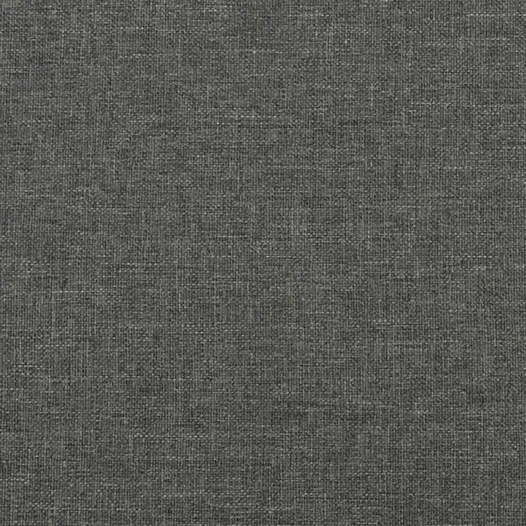 vidaXL Bed Frame with Headboard Dark Grey 137x187 cm Double Fabric