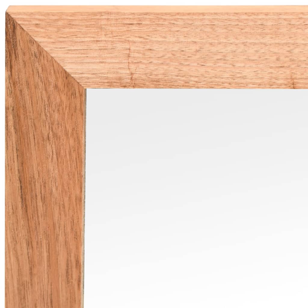 vidaXL Wall Mirror 55x55 cm Solid Wood Walnut