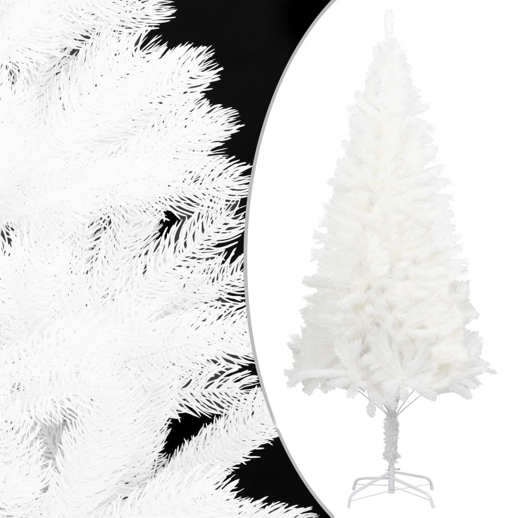 vidaXL Artificial Pre-lit Christmas Tree with Ball Set White 210 cm