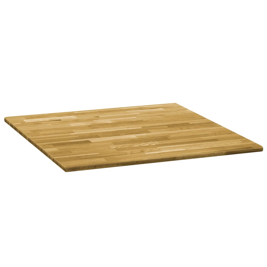 vidaXL Table Top Solid Oak Wood Square 23 mm 80x80 cm