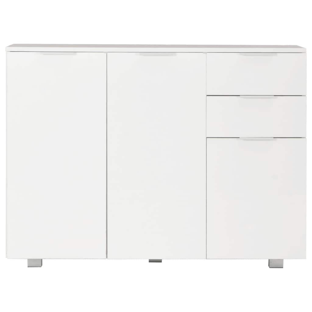 vidaXL Sideboard High Gloss White 107x35x80.5 cm