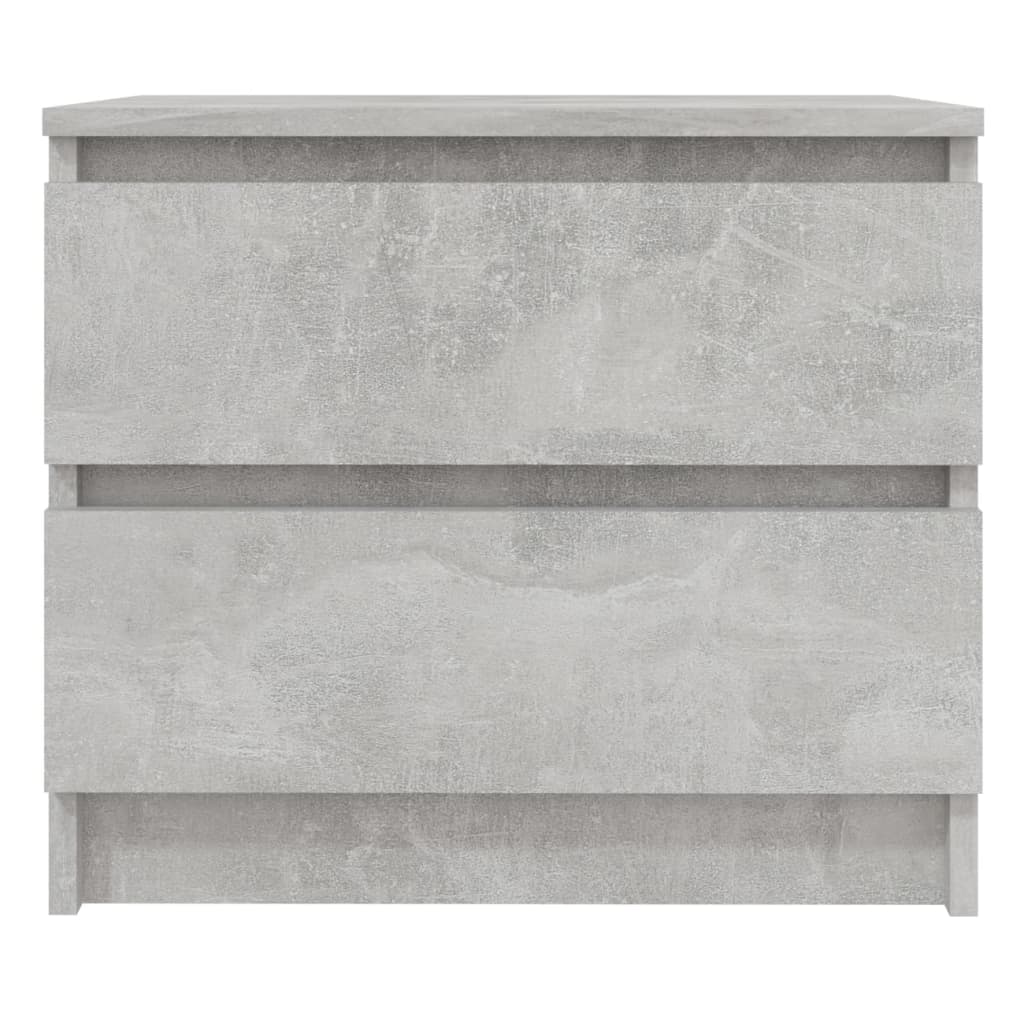 vidaXL Bed Cabinets 2 pcs Concrete Grey 50x39x43.5 cm Engineered Wood