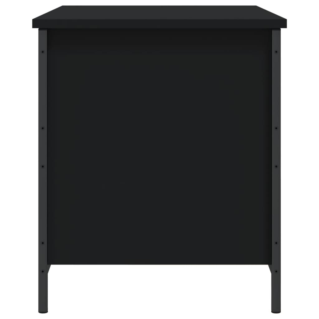 vidaXL Storage Bench Black 80x42.5x50 cm Engineered Wood