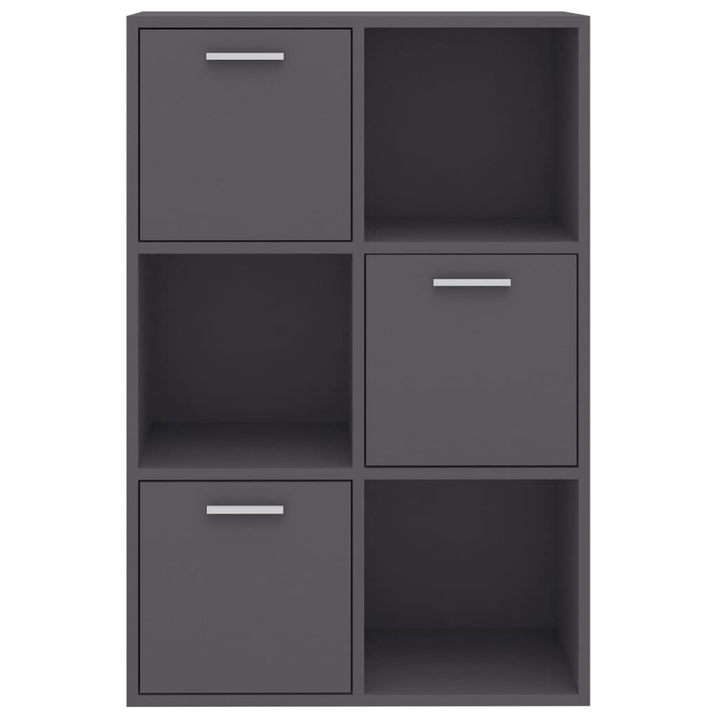 vidaXL Storage Cabinet Grey 60x29.5x90 cm Engineered Wood