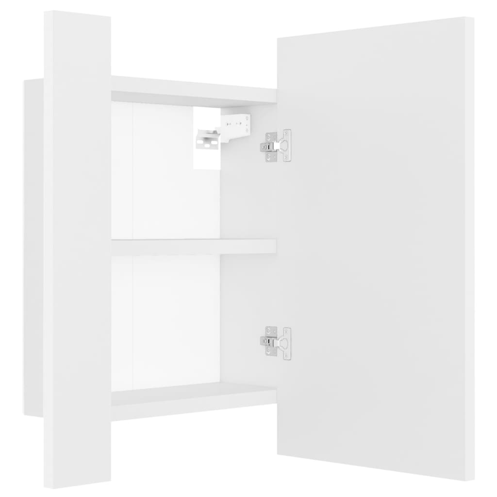 vidaXL LED Bathroom Mirror Cabinet White 40x12x45 cm