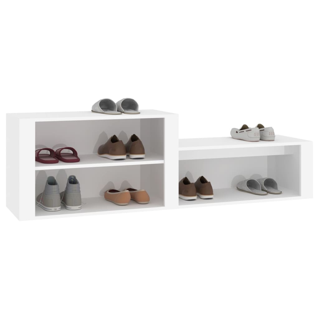 vidaXL Shoe Cabinet White 150x35x45 cm Engineered Wood