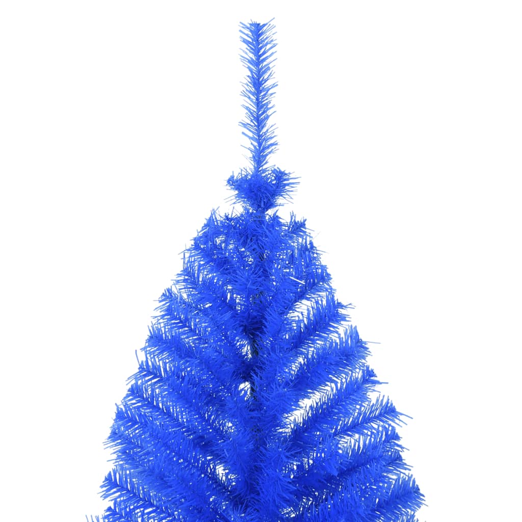 vidaXL Artificial Half Christmas Tree with Stand Blue 210 cm PVC