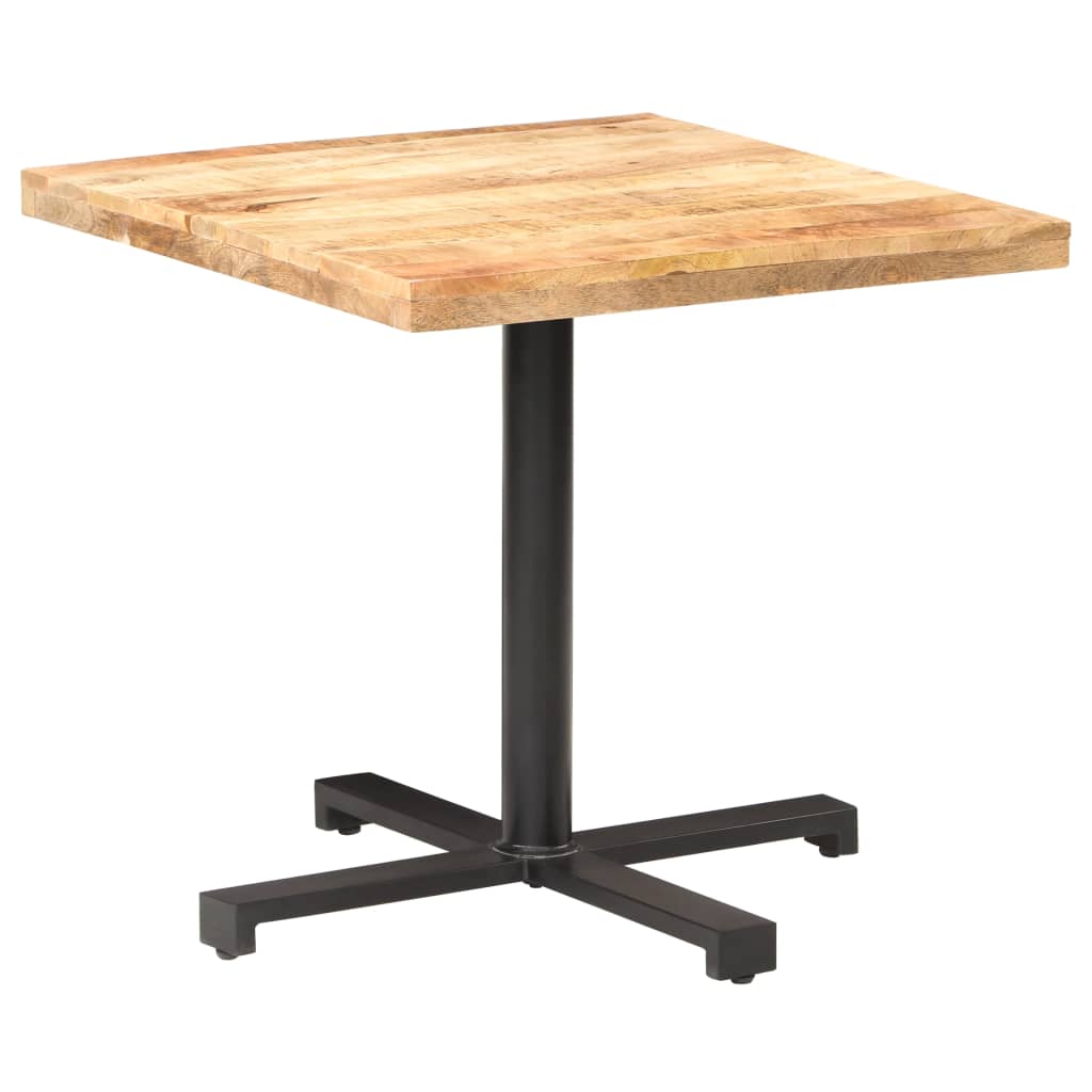 vidaXL Bistro Table Square 80x80x75 cm Rough Mango Wood