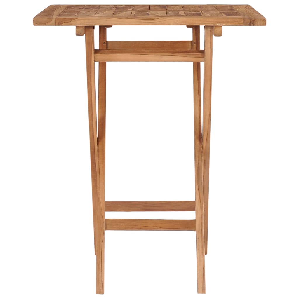 vidaXL Folding Garden Table 60x60x75 cm Solid Teak Wood