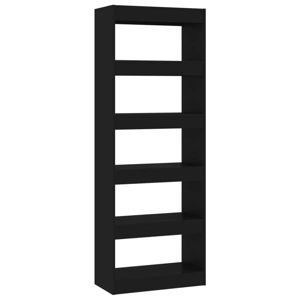 vidaXL Book Cabinet/Room Divider Black 60x30x166 cm Engineered Wood