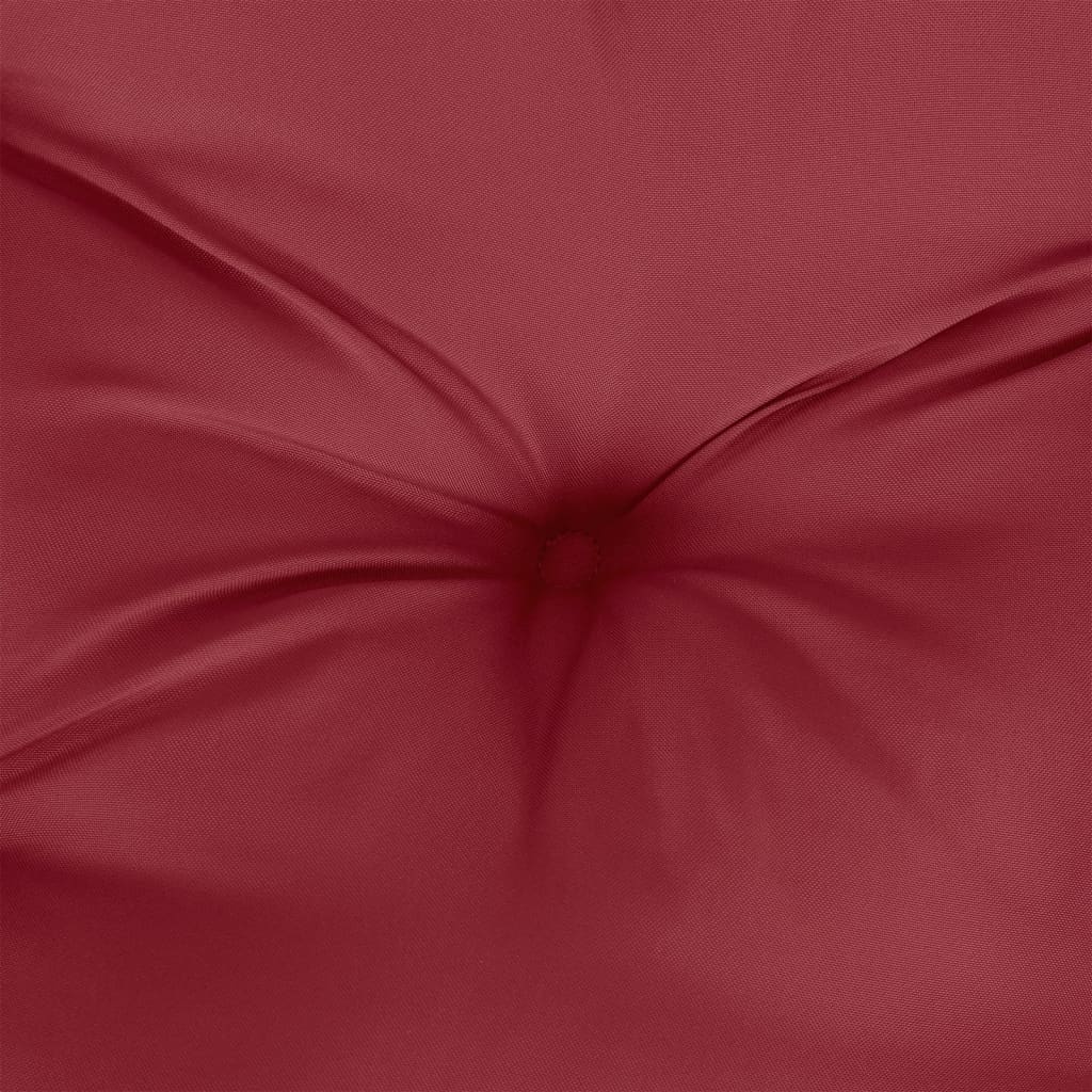 vidaXL Pallet Cushion 80x80x12 cm Wine Red Fabric