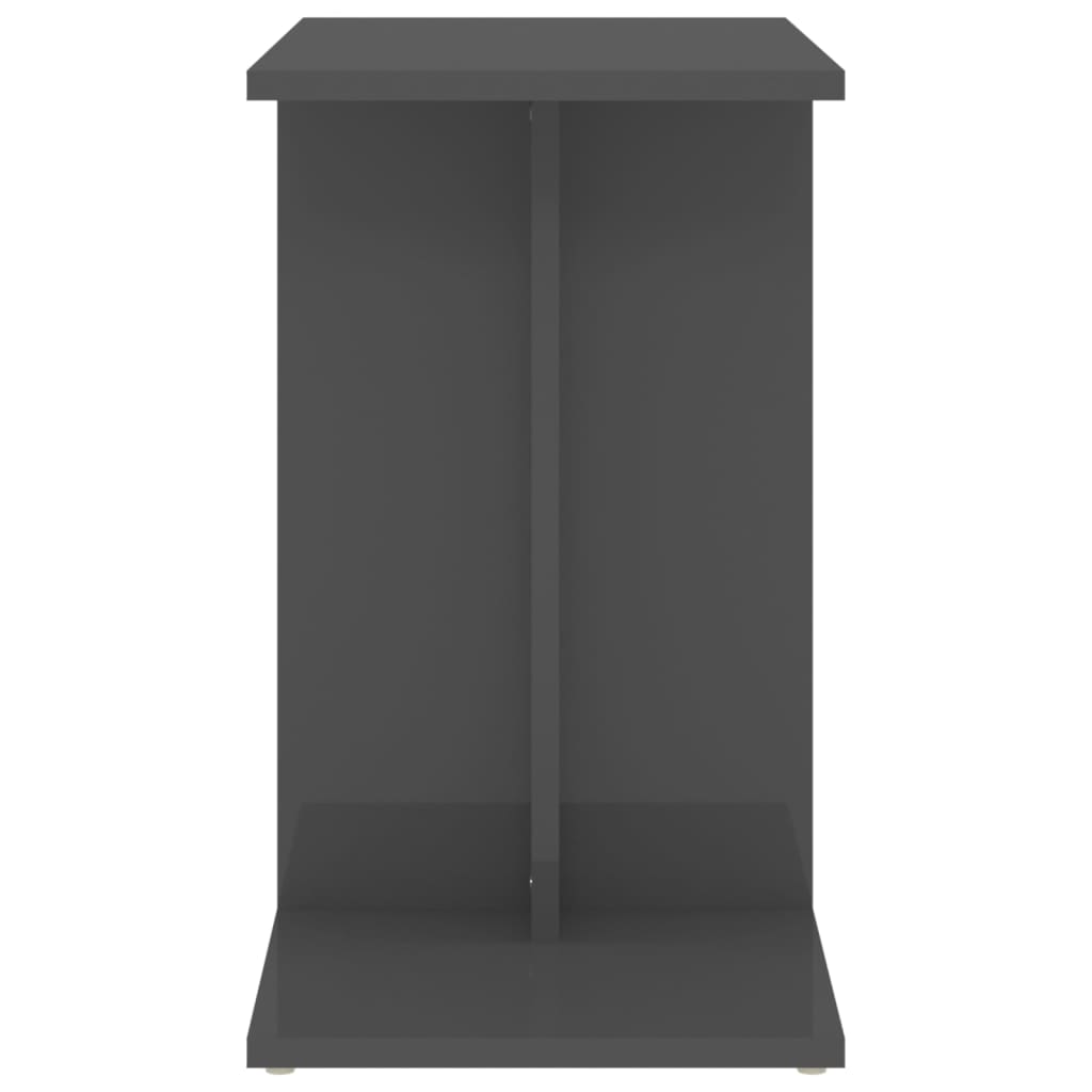 vidaXL Side Table High Gloss Grey 50x30x50 cm Engineered Wood