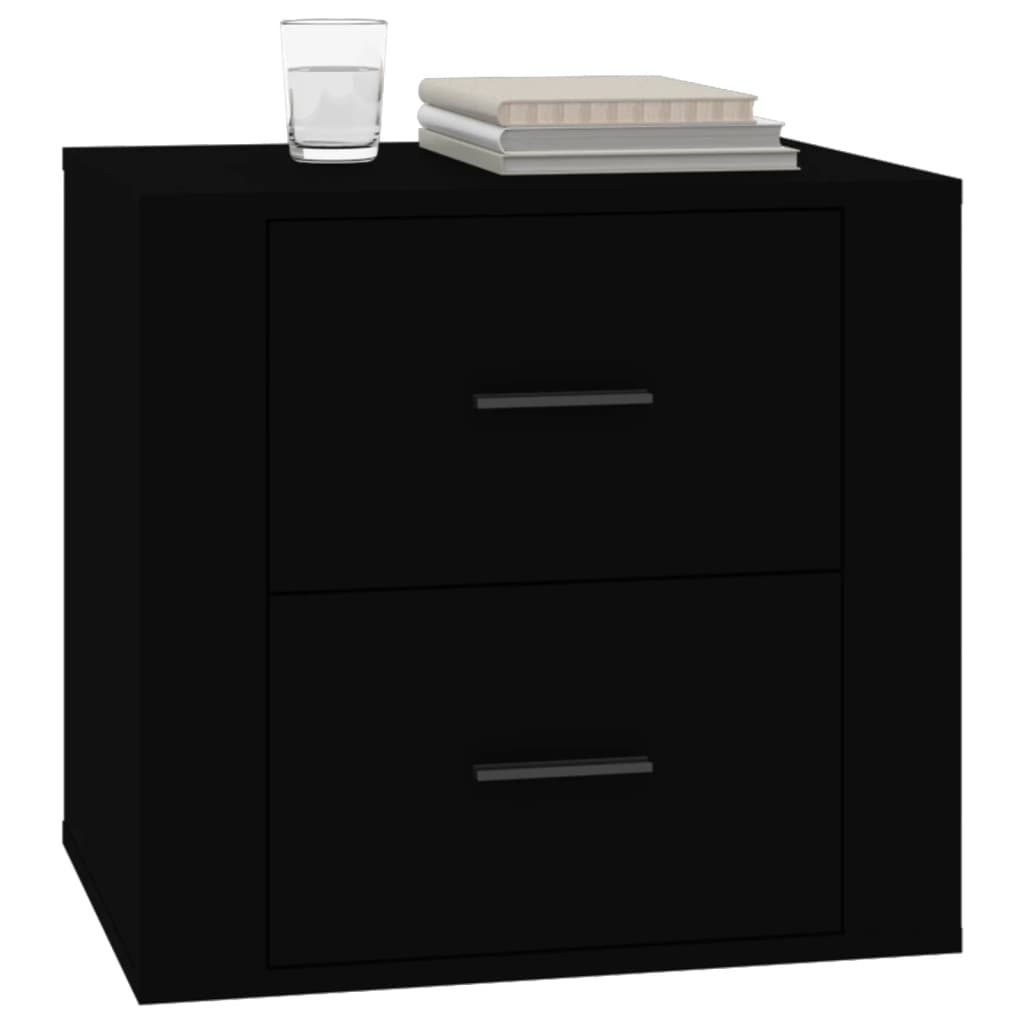vidaXL Bedside Cabinet Black 50x39x47 cm