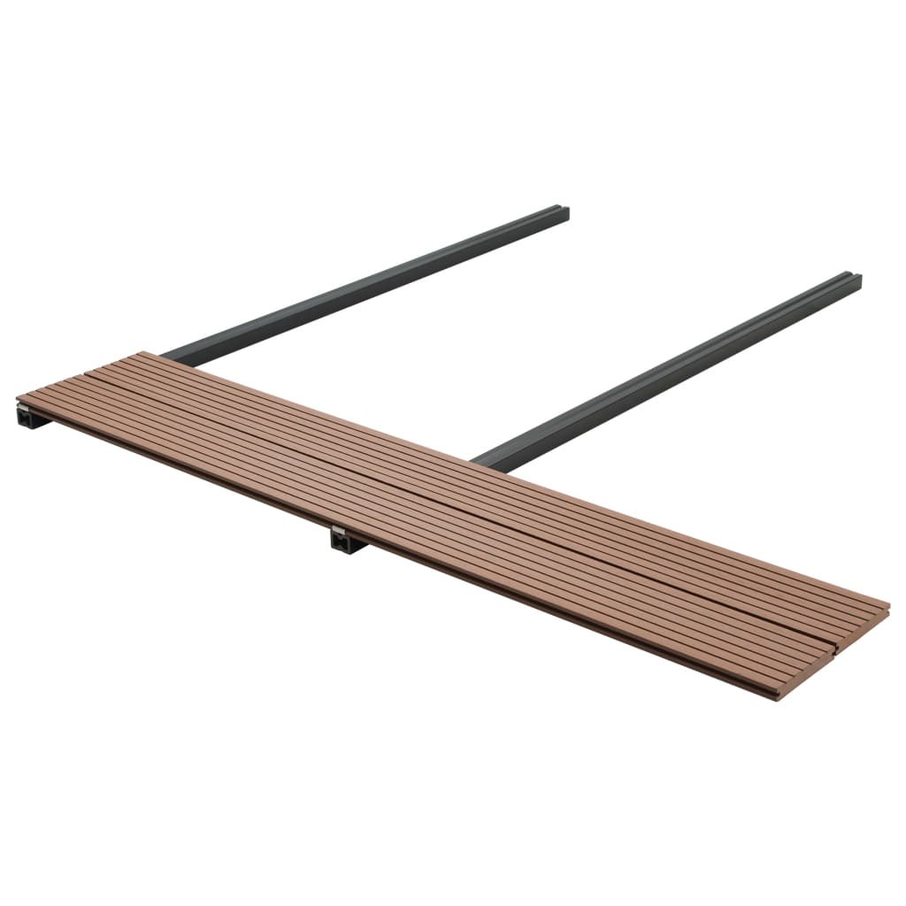 vidaXL WPC Solid Decking Boards with Accessories 20m² 2.2m Light Brown