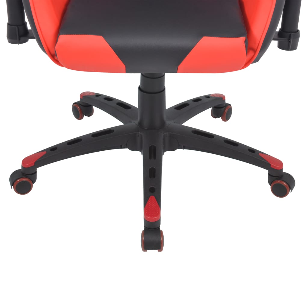 vidaXL Reclining Office Racing Chair Artificial Leather Red