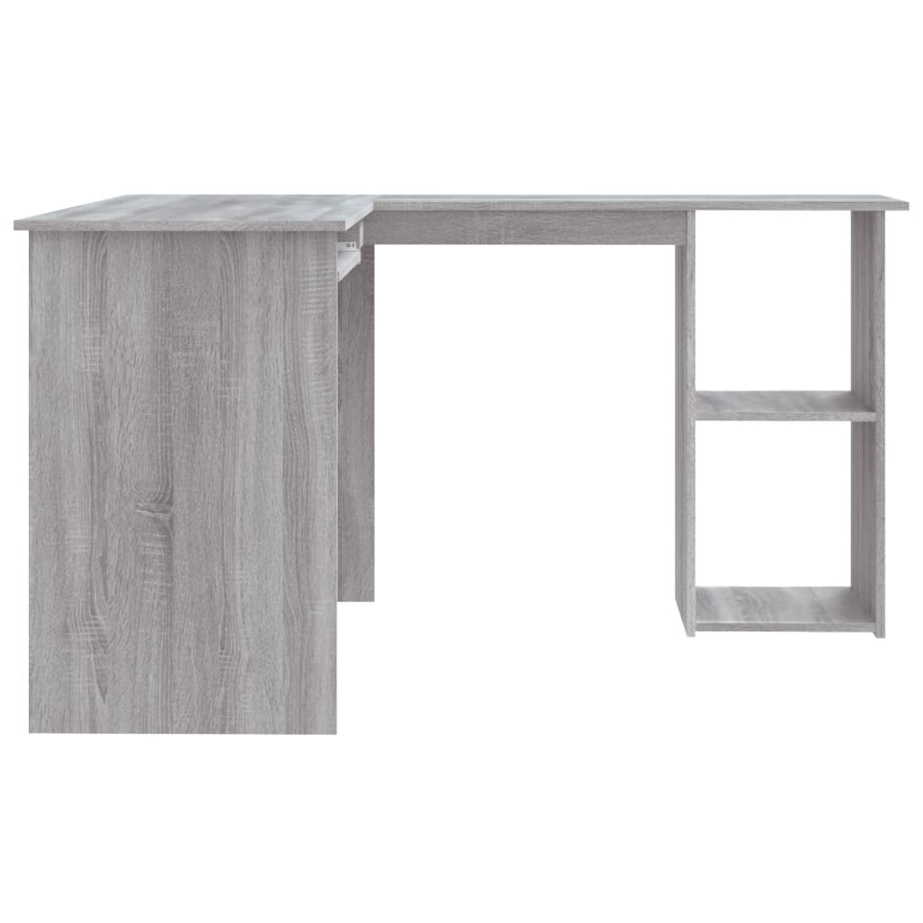 vidaXL Corner Desk Grey Sonoma 120x140x75 cm Engineered Wood