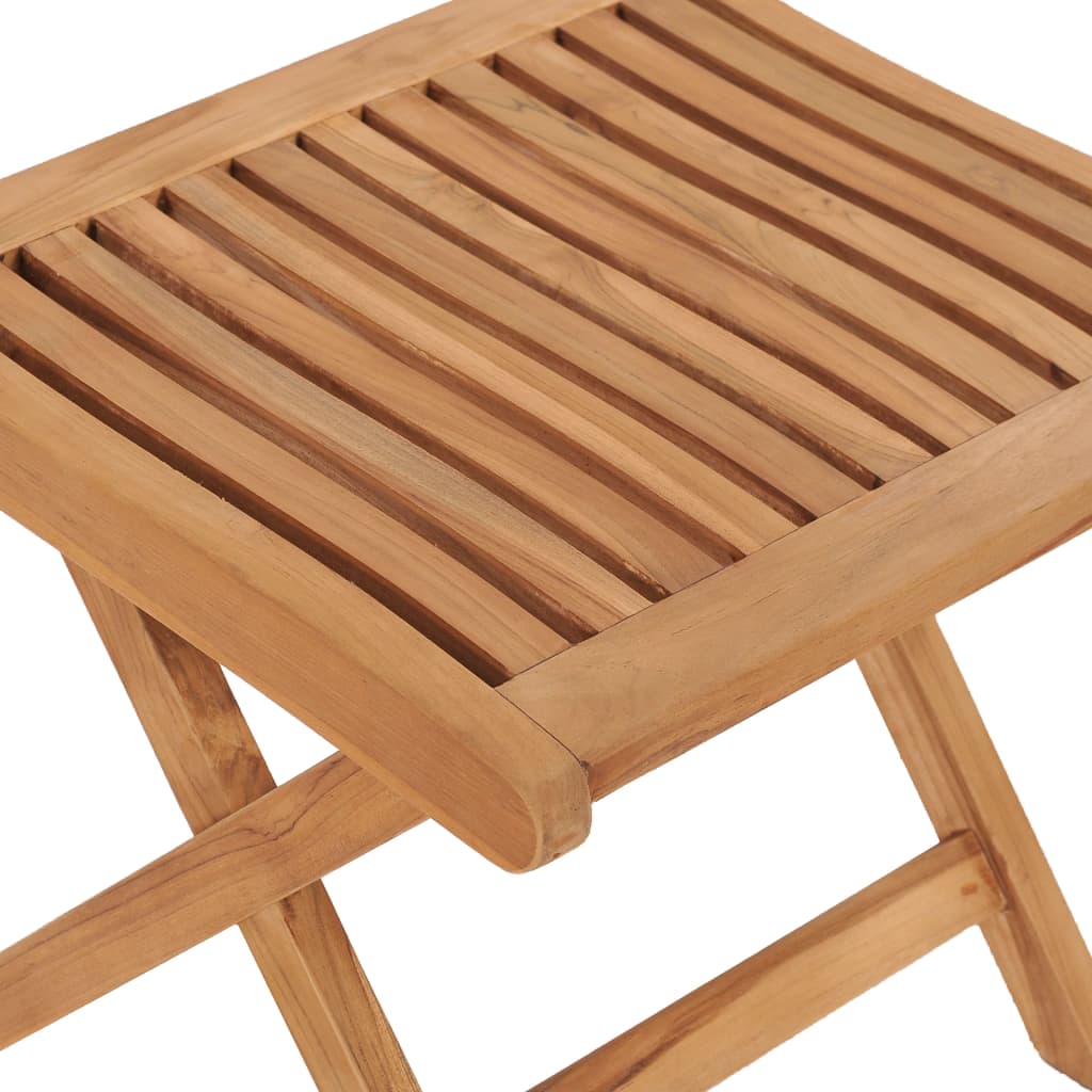 vidaXL Folding Footrest 46.5x49x41.5 cm Solid Teak Wood