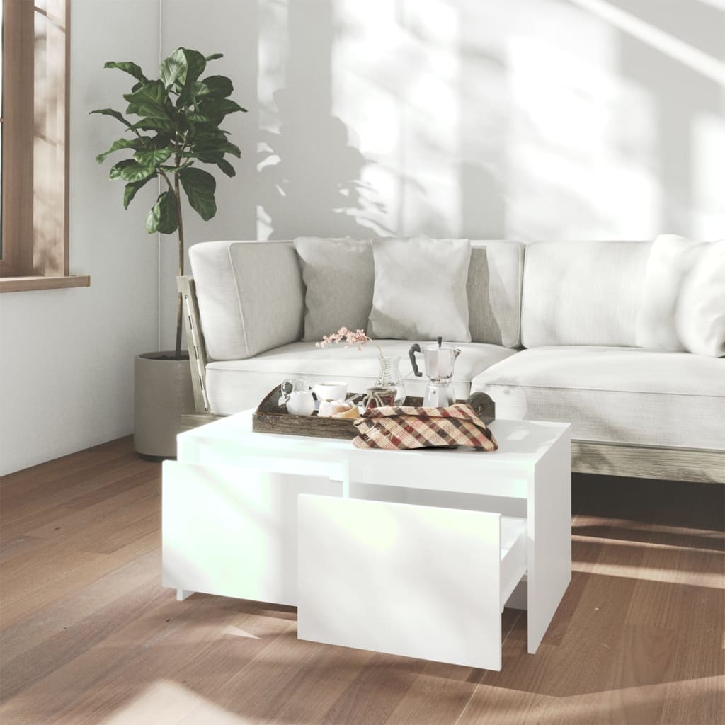 vidaXL Coffee Table White 90x50x41.5 cm Engineered Wood