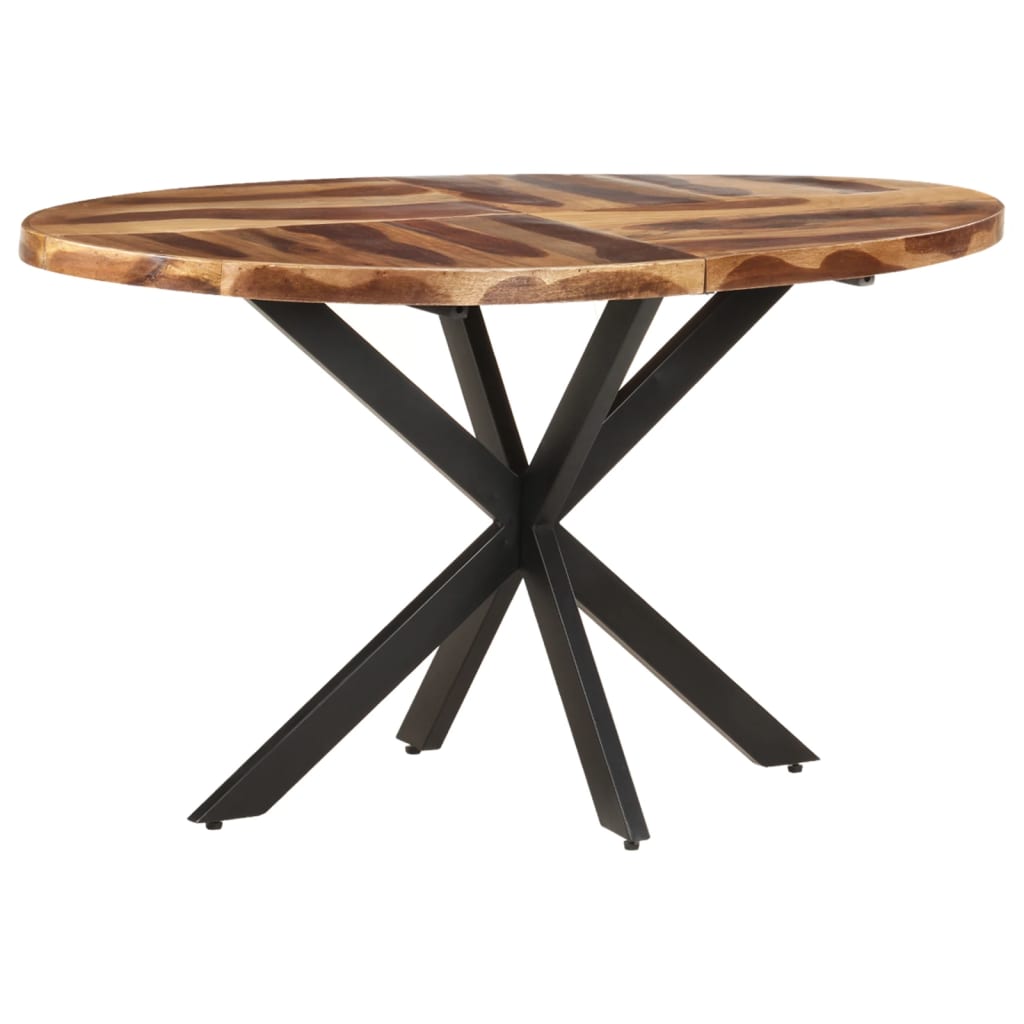 vidaXL Dining Table 140x80x75cm Solid Acacia Wood with Sheesham Finish