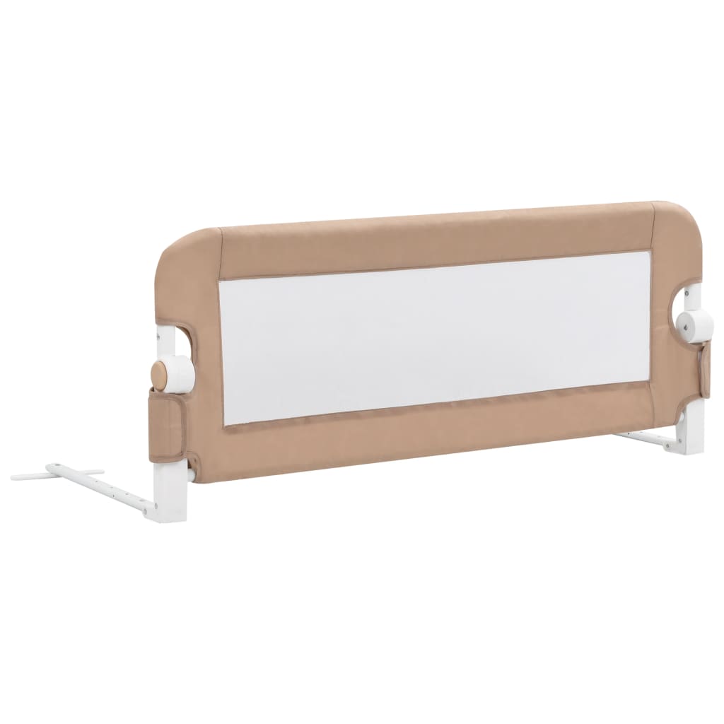 vidaXL Toddler Safety Bed Rail Taupe 102x42 cm Polyester