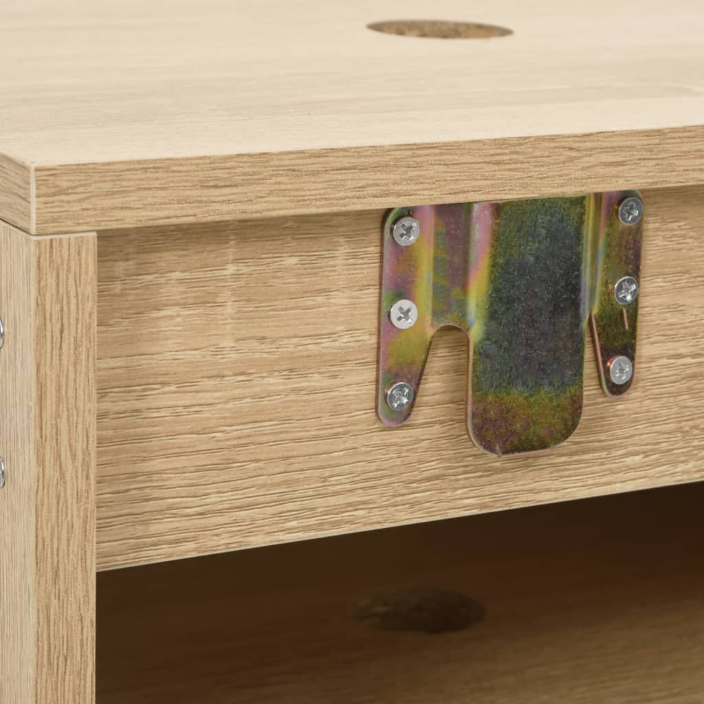 vidaXL 2 Piece Bathroom Furniture Set Oak Engineered Wood