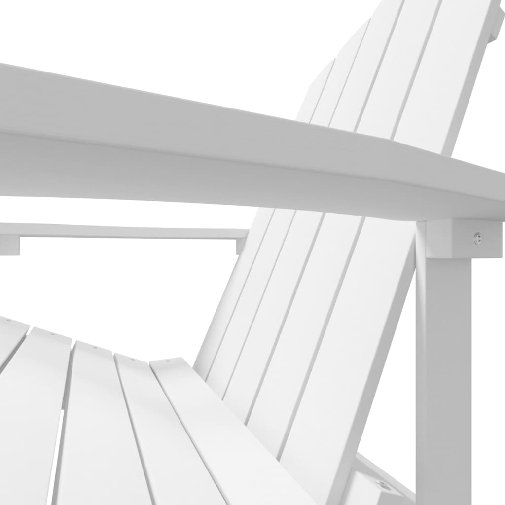 vidaXL Garden Adirondack Chair HDPE White