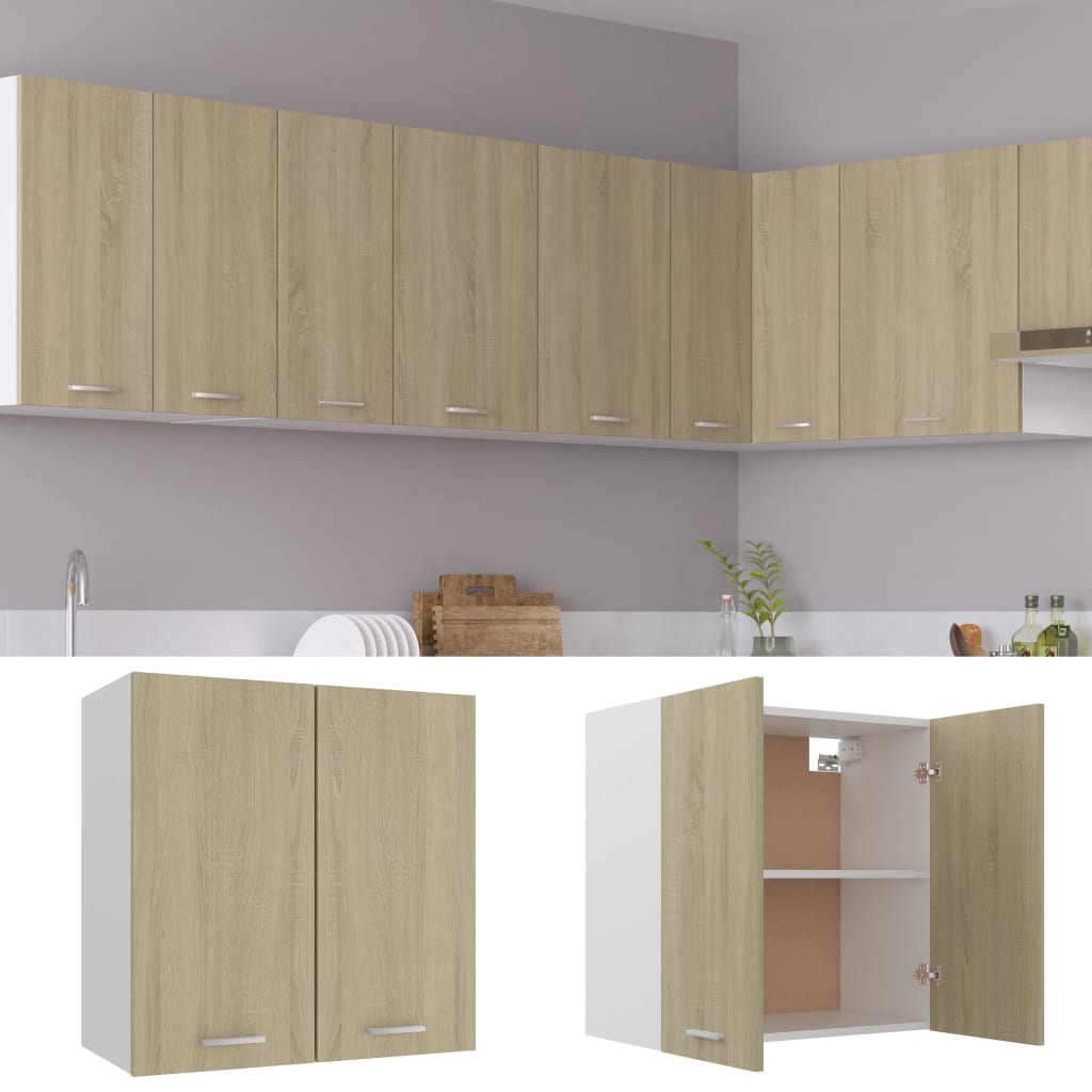 vidaXL Hanging Cabinet Sonoma Oak 60x31x60 cm Engineered Wood