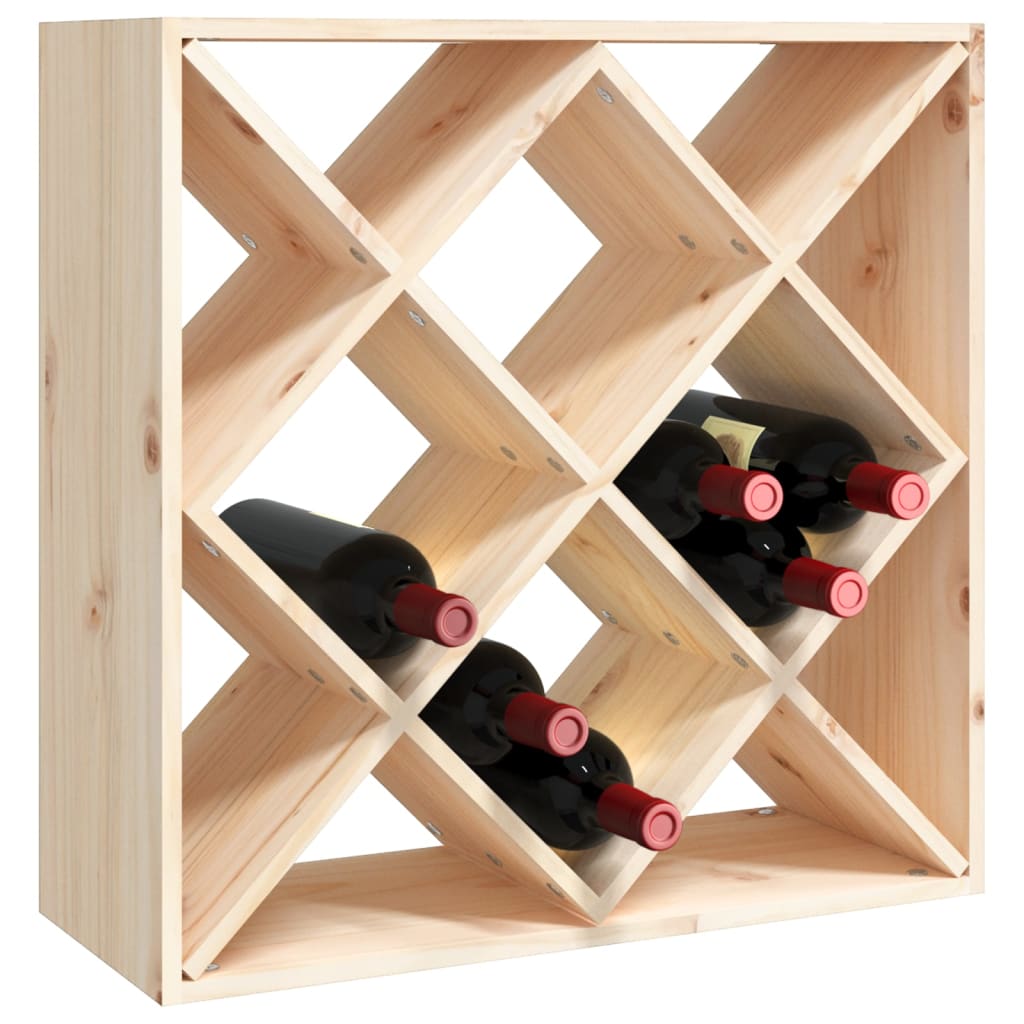 vidaXL Wine Cabinet 62x25x62 cm Solid Wood Pine