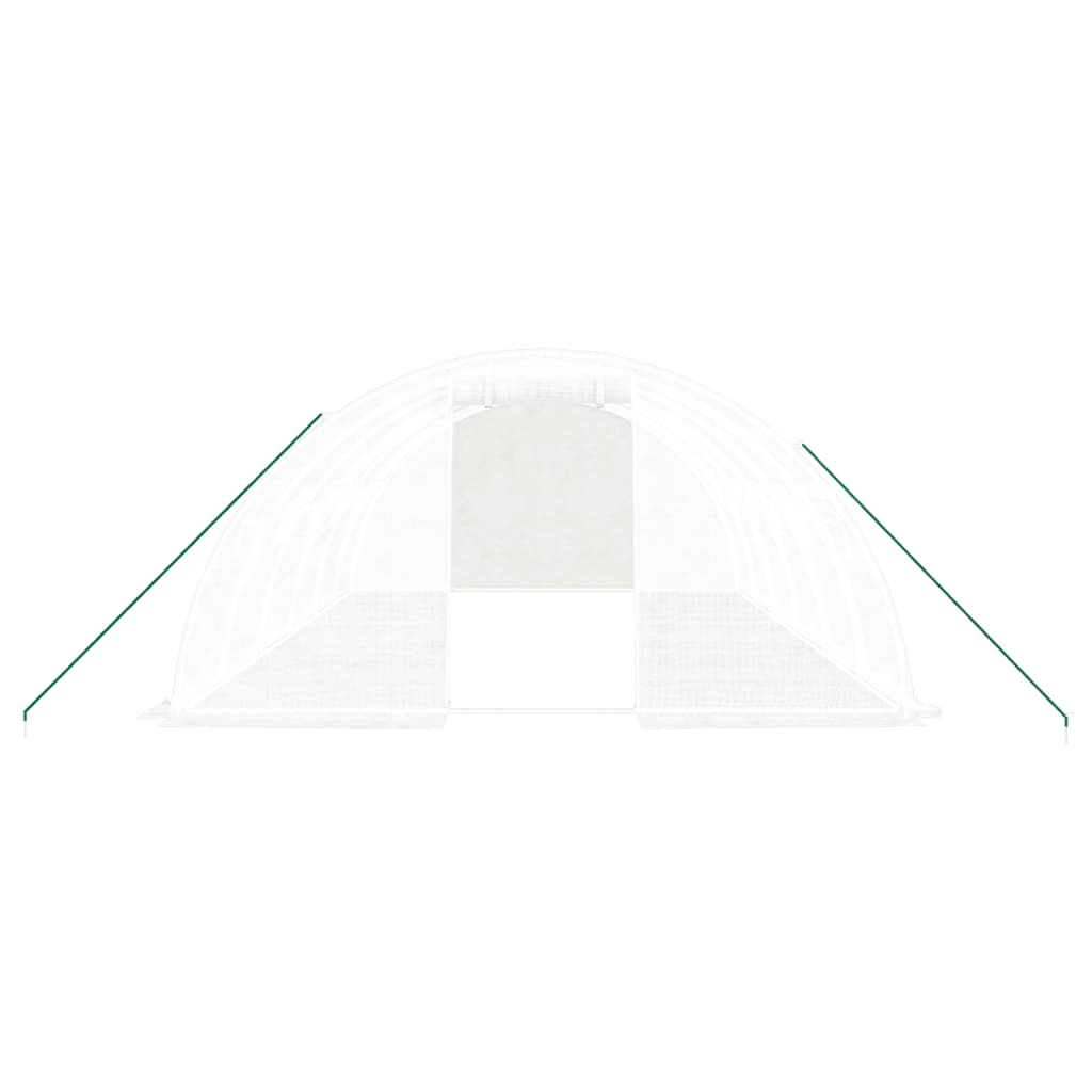 vidaXL Greenhouse with Steel Frame White 24 m² 6x4x2 m