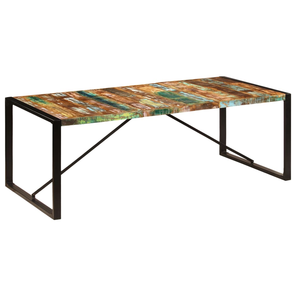 vidaXL Dining Table 220x100x75 cm Solid Reclaimed Wood