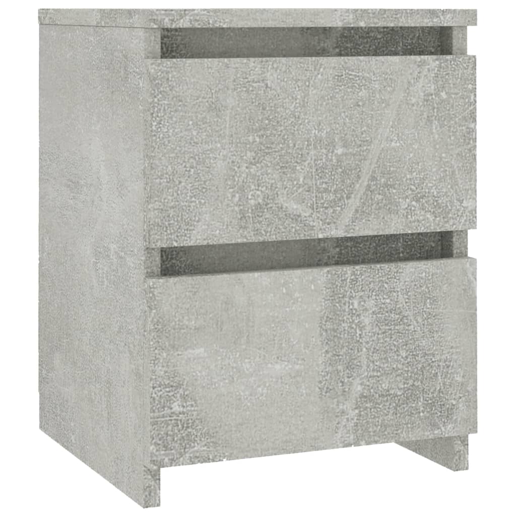 vidaXL Bedside Cabinet Concrete Grey 30x30x40 cm Engineered Wood