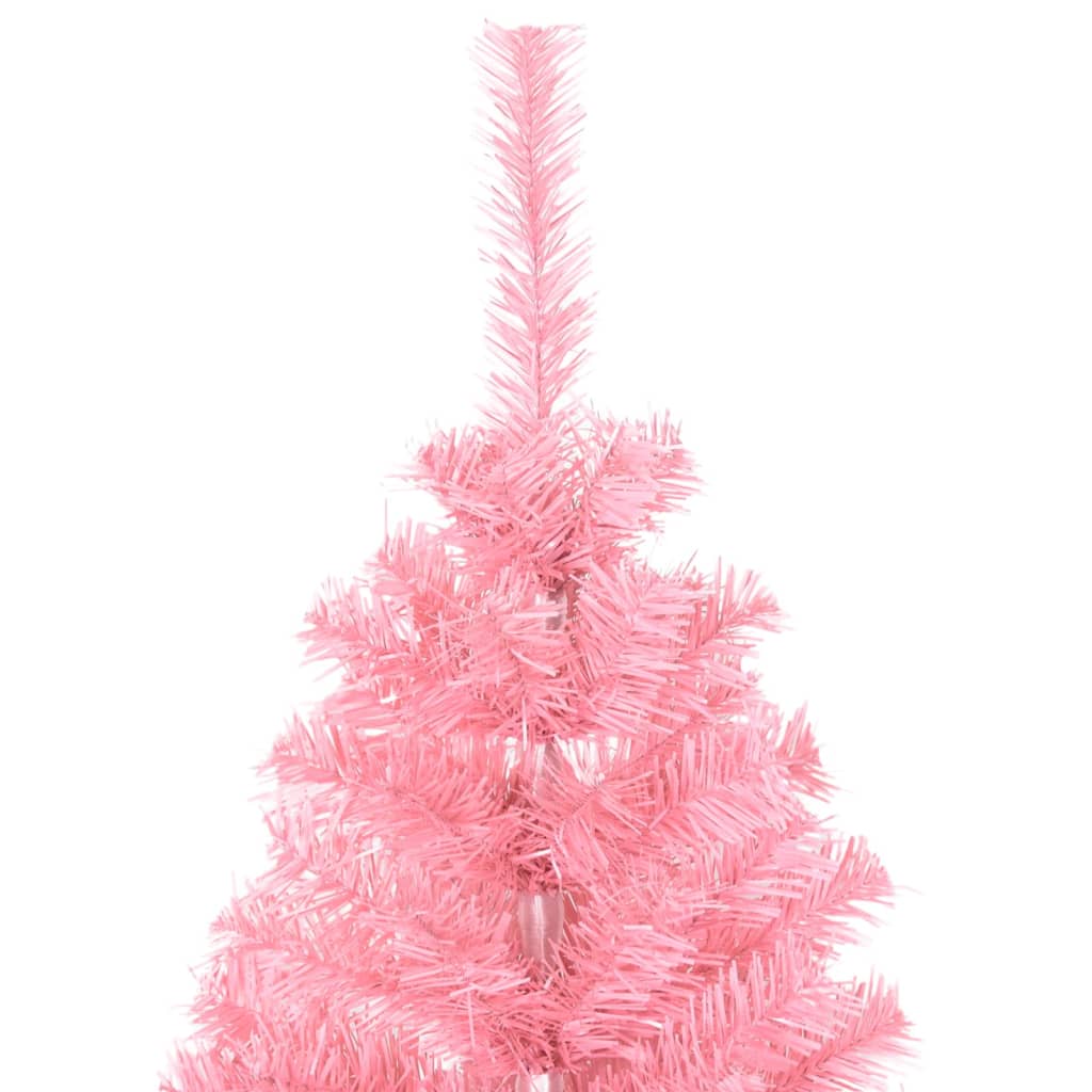 vidaXL Artificial Christmas Tree with Stand Pink 120 cm PVC