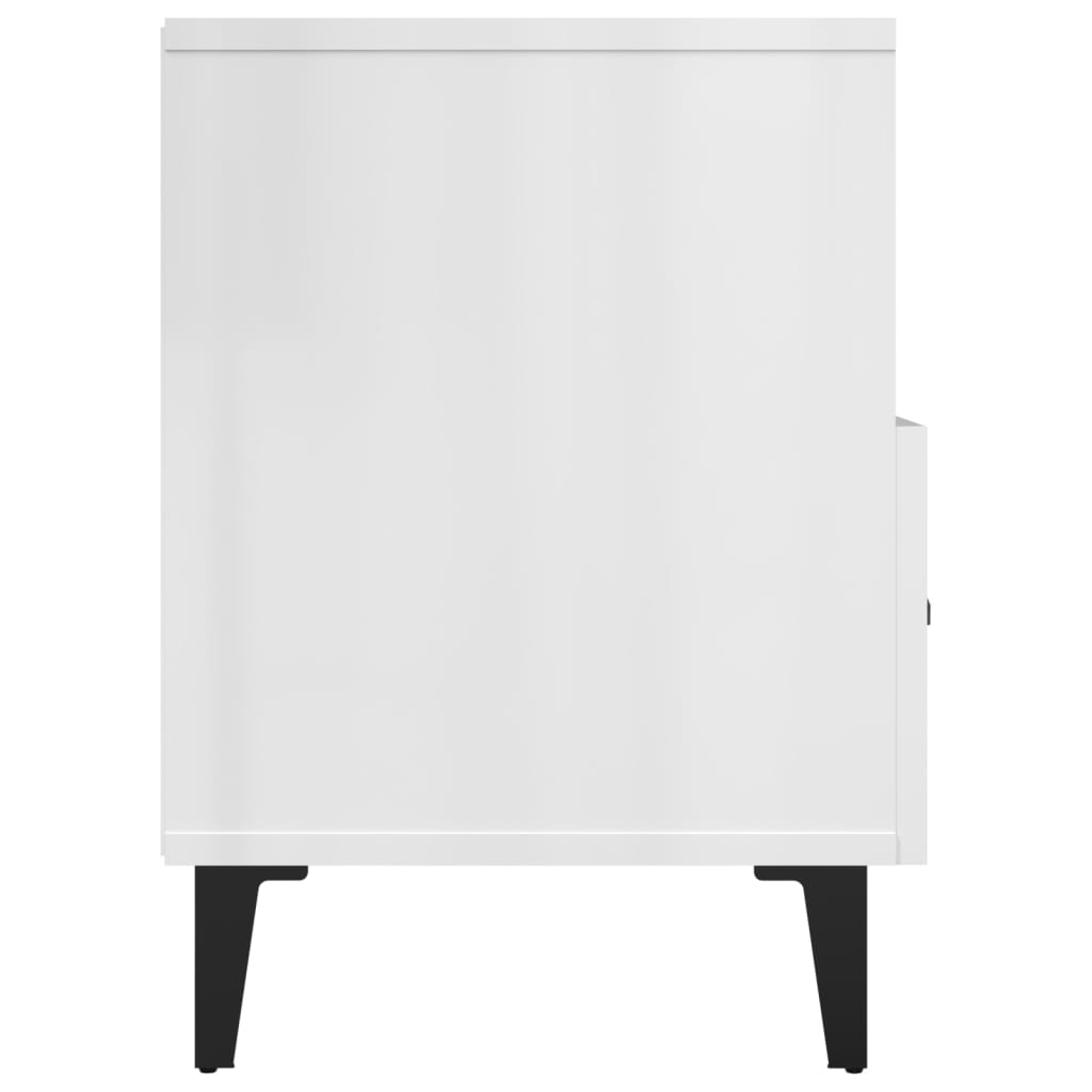 vidaXL TV Cabinet High Gloss White 80x36x50 cm Engineered Wood