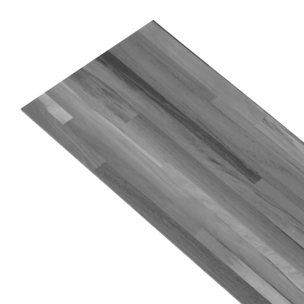 vidaXL Self-adhesive PVC Flooring Planks 2.51 m² 2 mm Striped Grey
