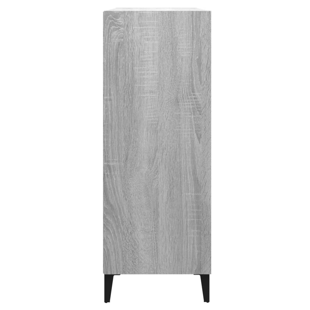 vidaXL Sideboard Grey Sonoma 69.5x32.5x90 cm Engineered Wood