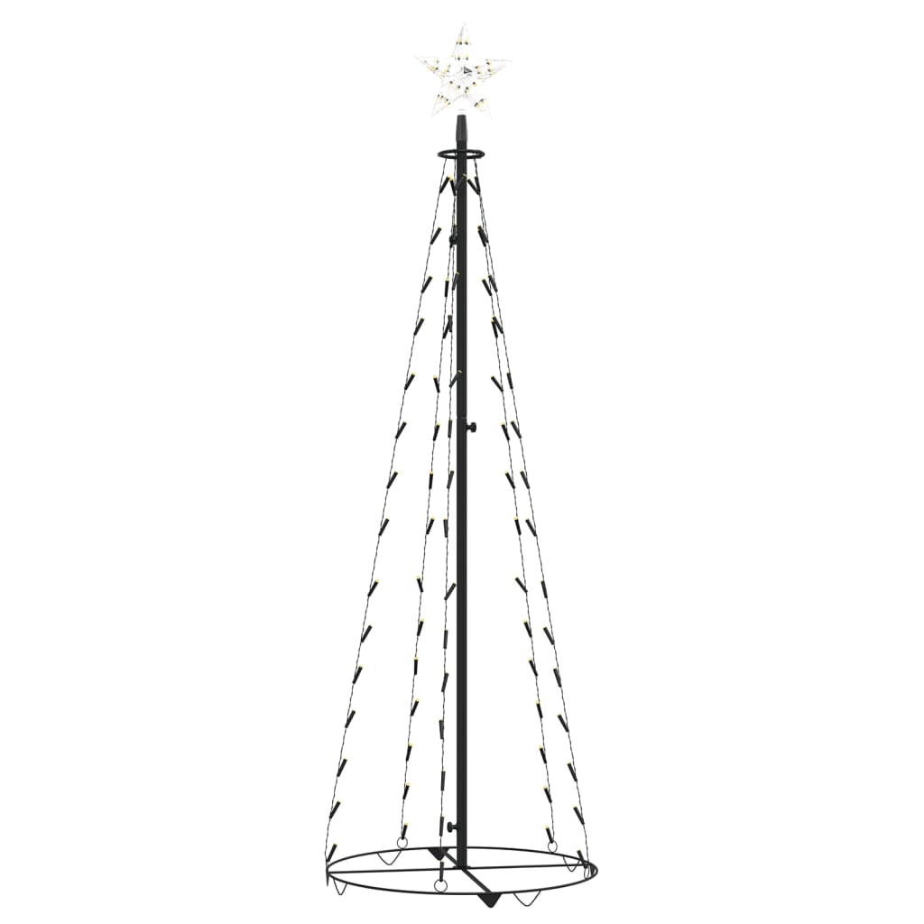 vidaXL Christmas Cone Tree Warm White 84 LEDs Decoration 50x150 cm
