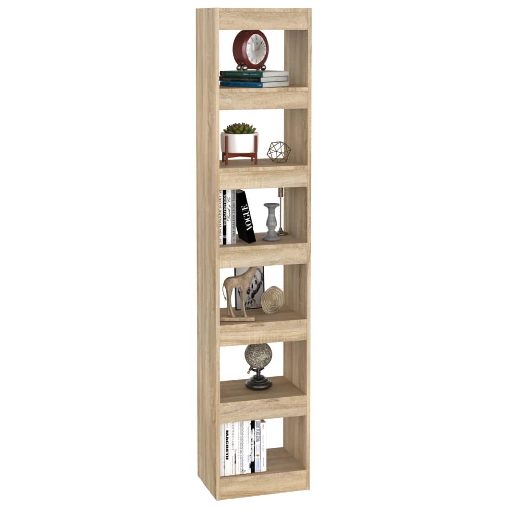 vidaXL Book Cabinet/Room Divider Sonoma Oak 40x30x198 cm