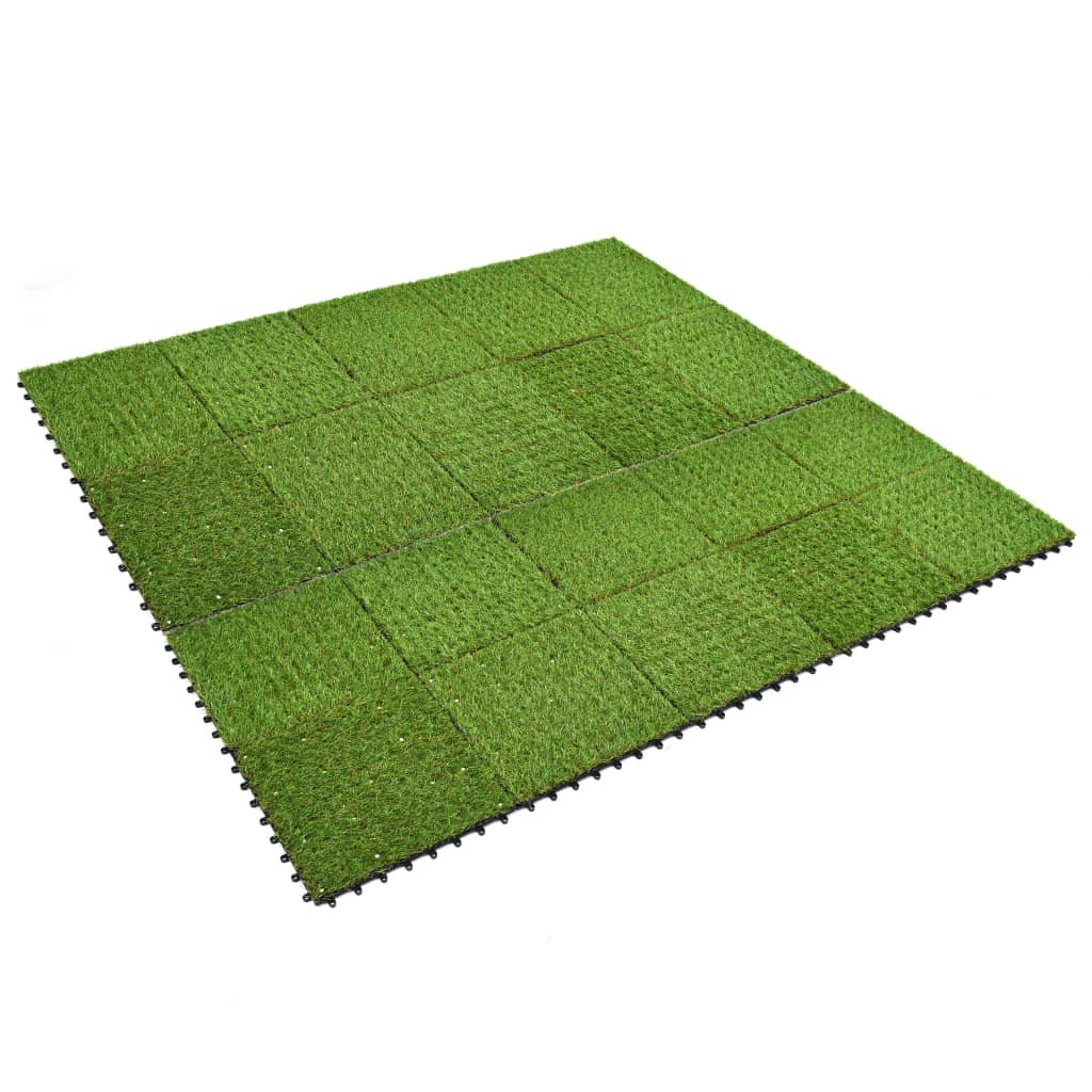 vidaXL Artificial Grass Tiles 20 pcs 30x30 cm Green