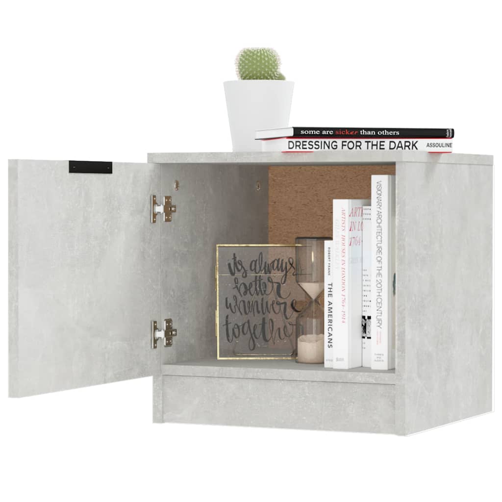 vidaXL Bedside Cabinet Concrete Grey 40x39x40 cm