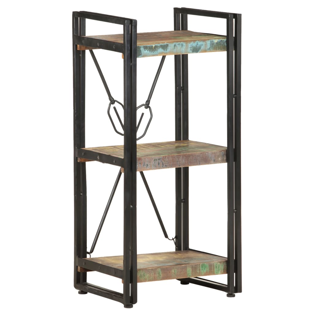 vidaXL 3-Tier Bookcase 40x30x80 cm Solid Reclaimed Wood