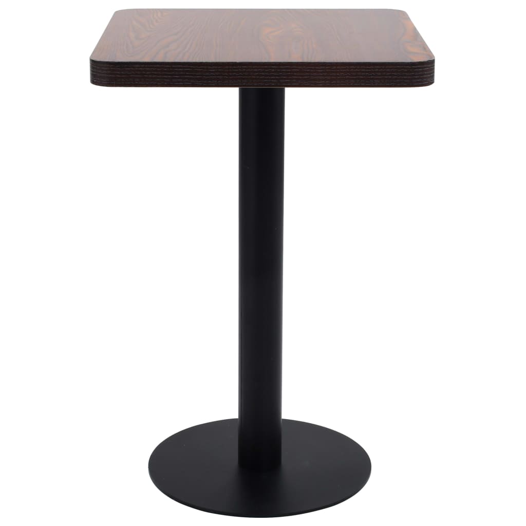 vidaXL Bistro Table Dark Brown 50x50 cm MDF