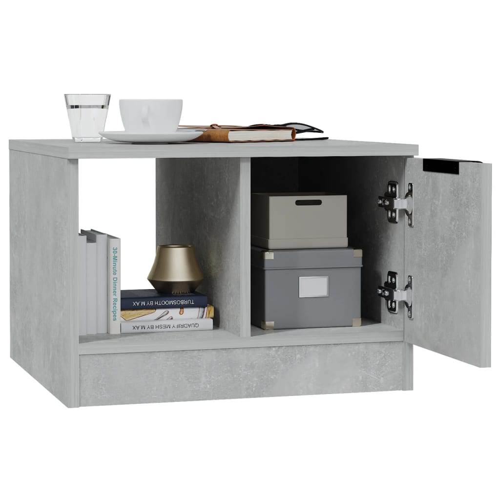 vidaXL Coffee Table Concrete Grey 50x50x36 cm Engineered Wood